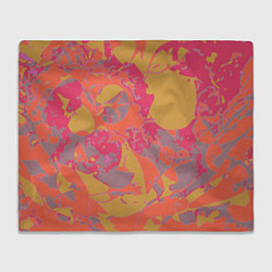 Плед флисовый Цветной яркий камуфляж, цвет: 3D-велсофт