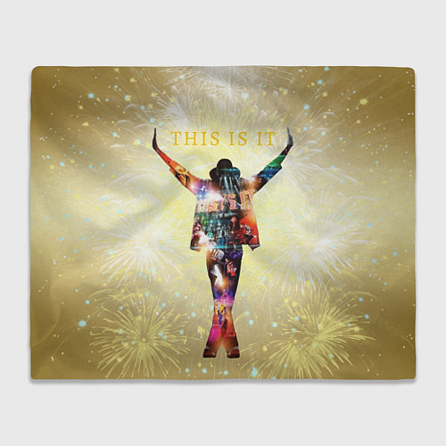 Плед Michael Jackson THIS IS IT - с салютами на золотом / 3D-Велсофт – фото 1