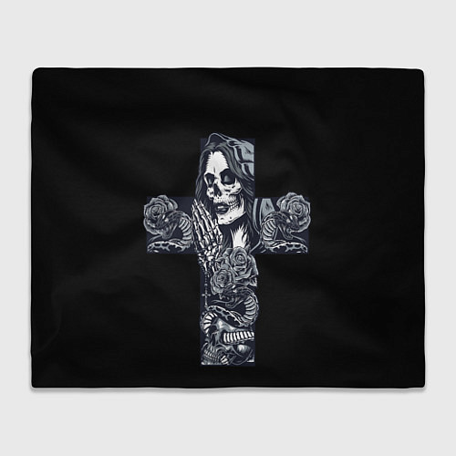 Плед Santa muerte cross / 3D-Велсофт – фото 1