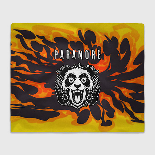 Плед Paramore рок панда и огонь / 3D-Велсофт – фото 1