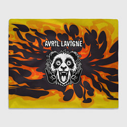 Плед Avril Lavigne рок панда и огонь