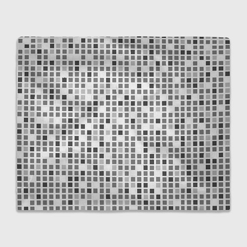 Плед Серые квадраты на белом фоне / 3D-Велсофт – фото 1
