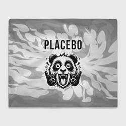 Плед Placebo рок панда на светлом фоне