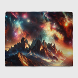 Плед Space landscape with mountains