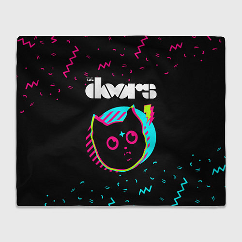 Плед The Doors - rock star cat / 3D-Велсофт – фото 1