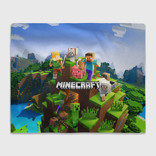 Плед Minecraft pixel world / 3D-Велсофт – фото 1