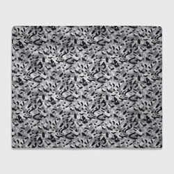 Плед флисовый Пикселированный городской серый камуфляж, цвет: 3D-велсофт