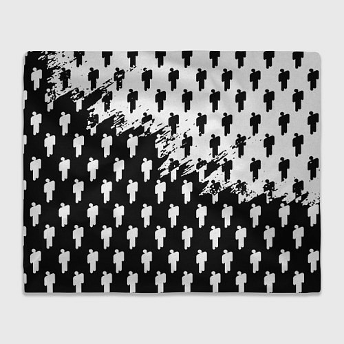 Плед Billie Eilish pattern black / 3D-Велсофт – фото 1