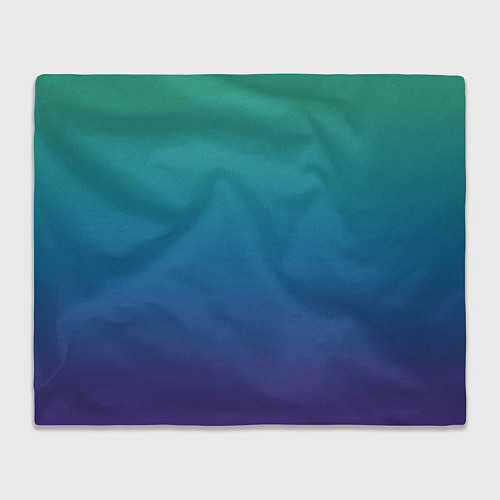 Плед Градиент зелёно-фиолетовый / 3D-Велсофт – фото 1