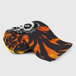 Плед флисовый System of a Down рок панда и огонь, цвет: 3D-велсофт — фото 2