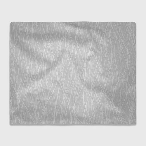 Плед Светлый серый волнистые линии / 3D-Велсофт – фото 1