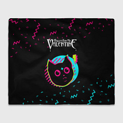 Плед флисовый Bullet For My Valentine - rock star cat, цвет: 3D-велсофт