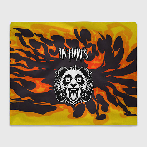 Плед In Flames рок панда и огонь / 3D-Велсофт – фото 1