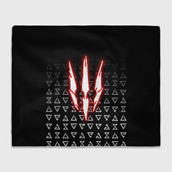 Плед флисовый The witcher - red logo, цвет: 3D-велсофт