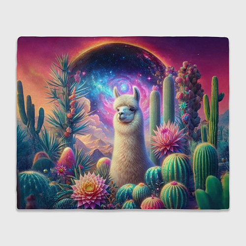 Плед Альпака в кактусах и портал / 3D-Велсофт – фото 1