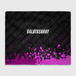 Плед флисовый Galatasaray pro football посередине, цвет: 3D-велсофт