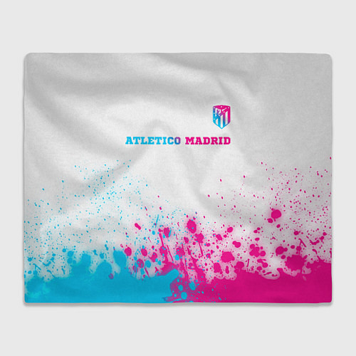 Плед Atletico Madrid neon gradient style посередине / 3D-Велсофт – фото 1