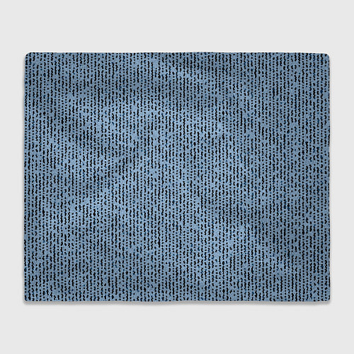 Плед Голубой с чёрным мелкая мозаика / 3D-Велсофт – фото 1