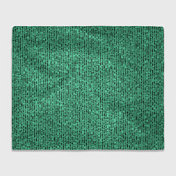 Плед флисовый Мозаика нефритовый зелёный, цвет: 3D-велсофт