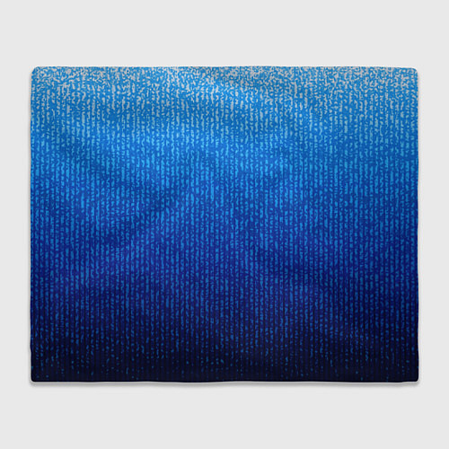 Плед Сине-голубой в вертикальную полоску / 3D-Велсофт – фото 1