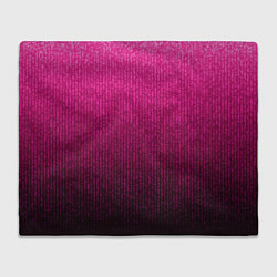 Плед флисовый Яркий розовый градиент полоска, цвет: 3D-велсофт