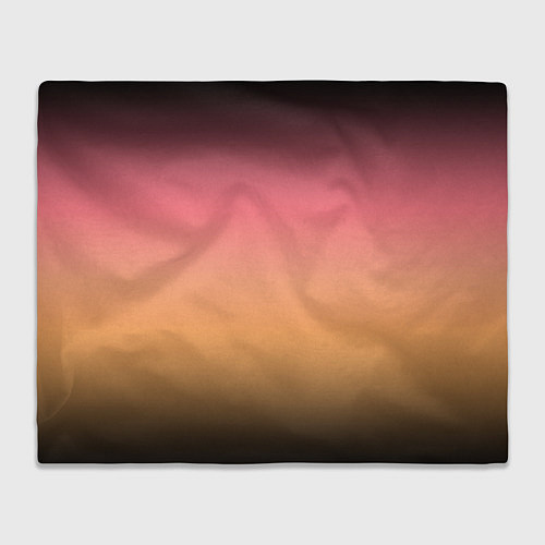 Плед Градиент затемнённый розово-жёлтый / 3D-Велсофт – фото 1