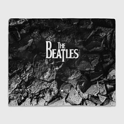 Плед The Beatles black graphite