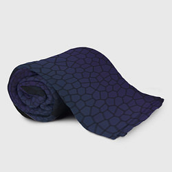 Плед флисовый Чёрно-фиолетовый мозаика крупная, цвет: 3D-велсофт — фото 2