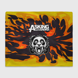 Плед Asking Alexandria рок панда и огонь