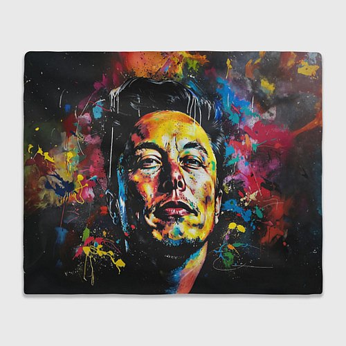 Плед Граффити портрет Илона Маска / 3D-Велсофт – фото 1