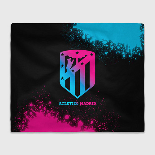 Плед Atletico Madrid - neon gradient / 3D-Велсофт – фото 1