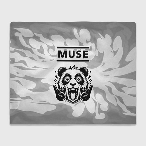 Плед Muse рок панда на светлом фоне / 3D-Велсофт – фото 1