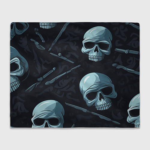 Плед Черепа и ножи / 3D-Велсофт – фото 1