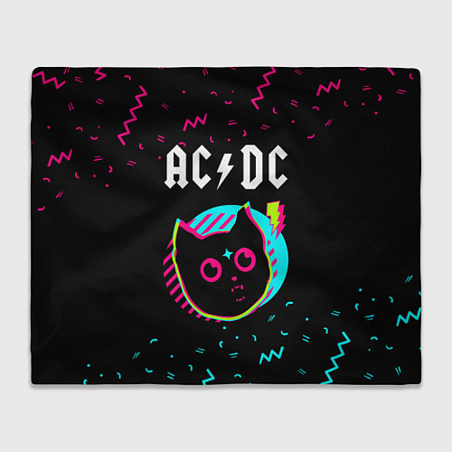 Плед AC DC - rock star cat / 3D-Велсофт – фото 1