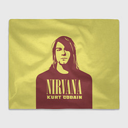 Плед флисовый Kurt Cobain Nirvana, цвет: 3D-велсофт