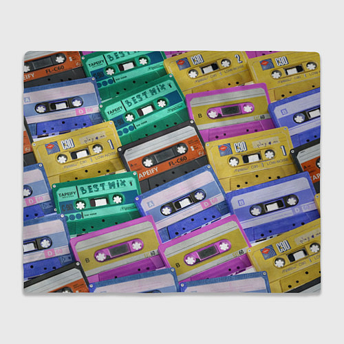 Плед Аудио кассеты разноцветные / 3D-Велсофт – фото 1