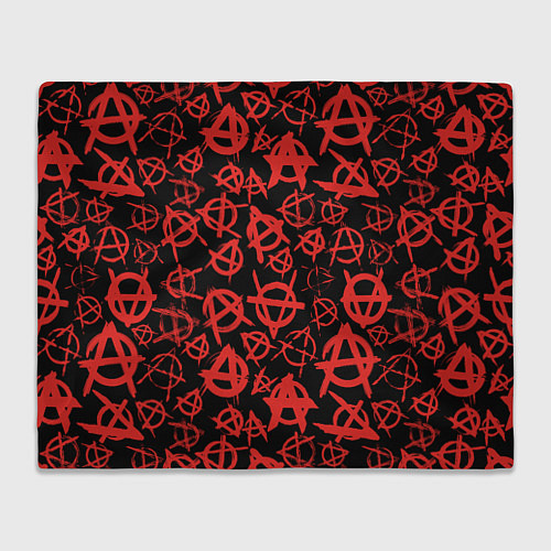 Плед Узор анархия красный / 3D-Велсофт – фото 1