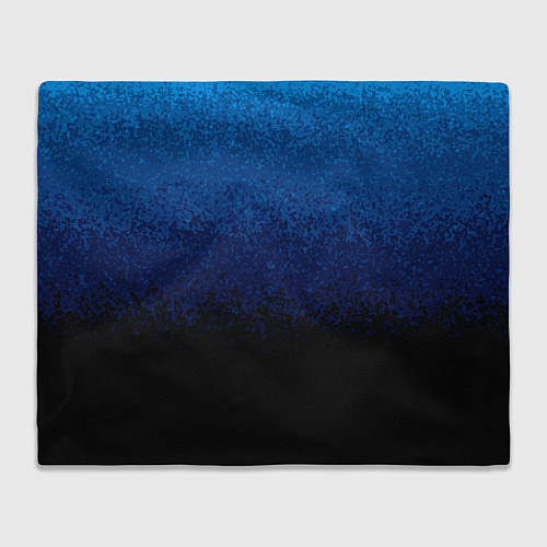 Плед Градиент сине-чёрный текстурный / 3D-Велсофт – фото 1