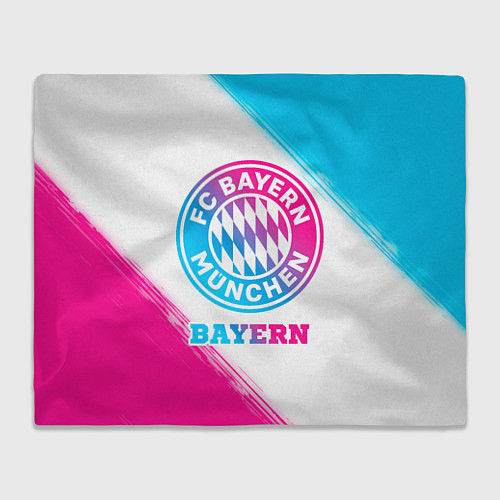 Плед Bayern neon gradient style / 3D-Велсофт – фото 1
