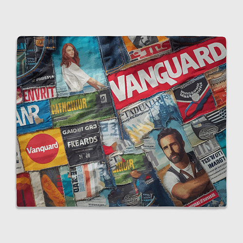 Плед Vanguard collage - ai art patchwork / 3D-Велсофт – фото 1