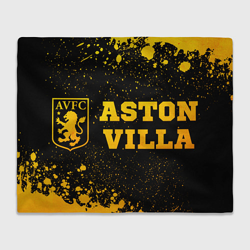 Плед Aston Villa - gold gradient по-горизонтали / 3D-Велсофт – фото 1