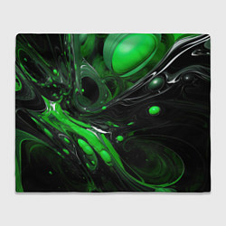 Плед Green dark abstract geometry style