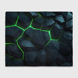 Плед Abstract dark green geometry style