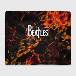 Плед флисовый The Beatles red lava, цвет: 3D-велсофт