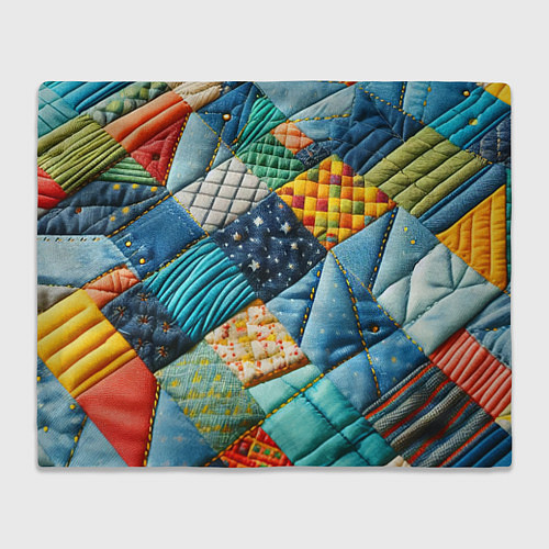 Плед Лоскутное одеяло - пэчворк / 3D-Велсофт – фото 1
