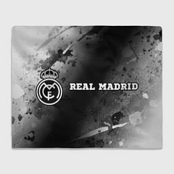 Плед Real Madrid sport на темном фоне по-горизонтали