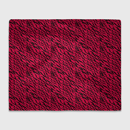 Плед Яркий чёрно-розовый шкура / 3D-Велсофт – фото 1