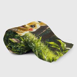 Плед флисовый Покемон Пикачу среди зеленой травы, цвет: 3D-велсофт — фото 2