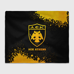 Плед флисовый AEK Athens - gold gradient, цвет: 3D-велсофт