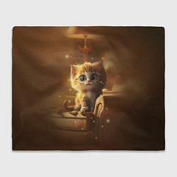 Плед флисовый Теплый котик, цвет: 3D-велсофт